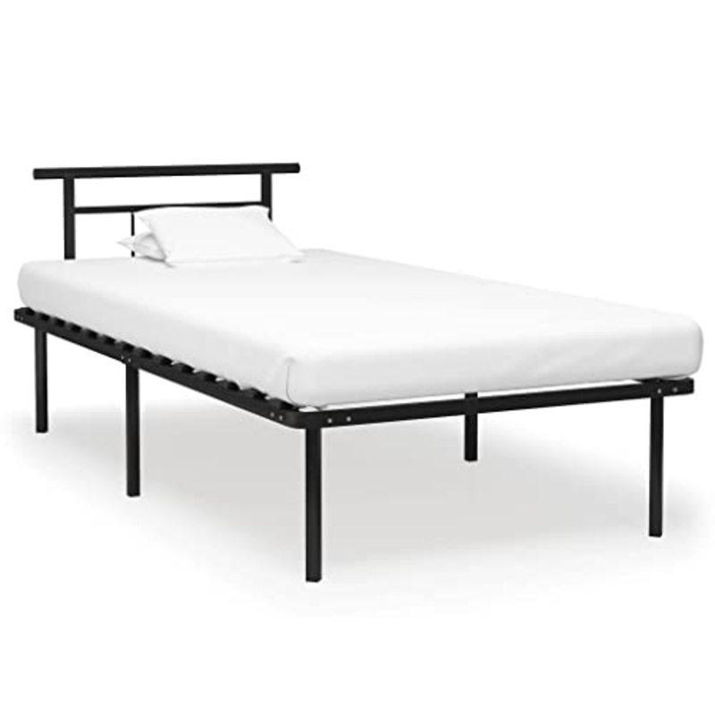 vidaXL Giroletto Nero in Metallo 100×200 cm