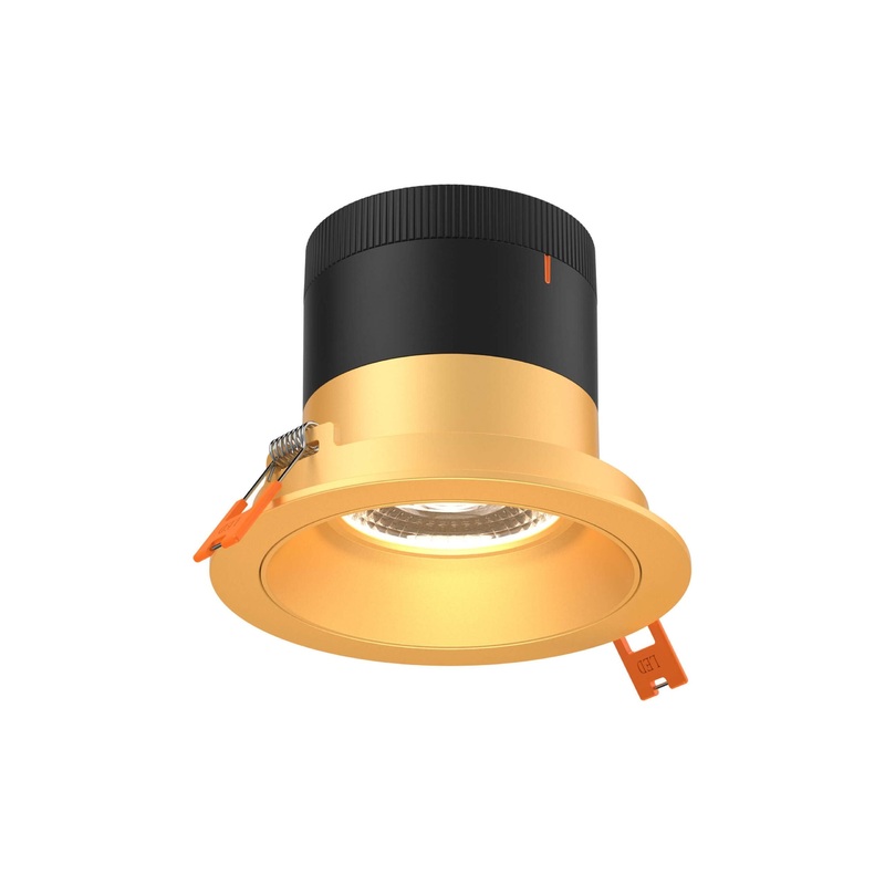 4″ Modular Downlight Gold with Gold Trim 20 Degrees Regressed