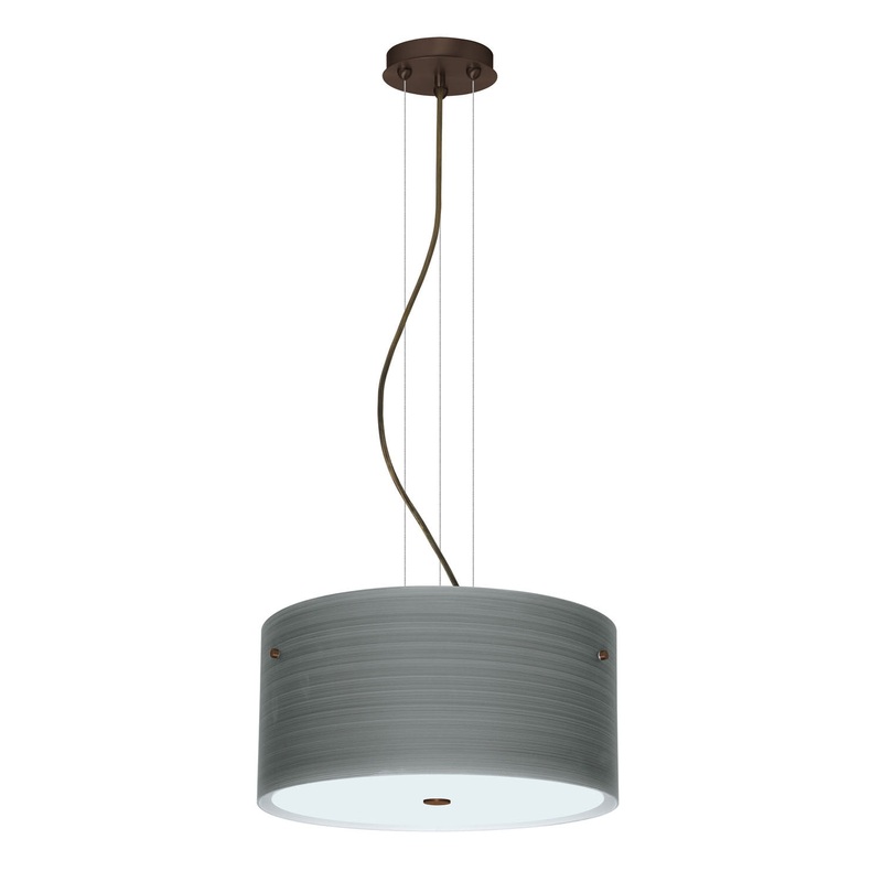 Besa 1KV-4008TN-BR Tamburo Three Light Pendant Bronze (Discontinued)