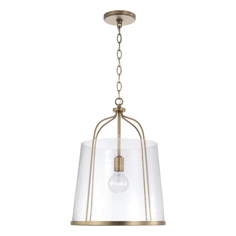 Capital Lighting 347011AD Madison 1 Light Pendant Aged Brass
