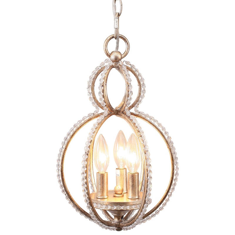 Crystorama 6760-DT Garland Three Light Mini Chandelier Distressed Twilight
