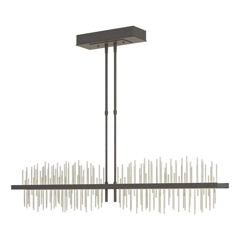 Gossamer Large LED Pendant Natural Iron Sterling