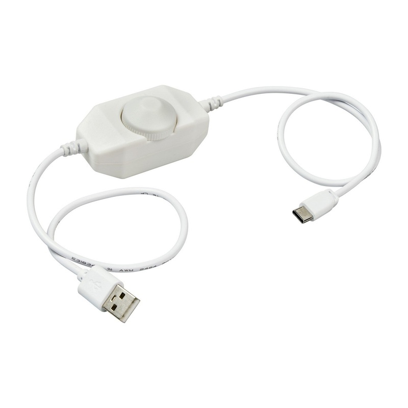 In-Line Dimmer from the Disk Lighting Collection in White Finish by Generation Lighting.