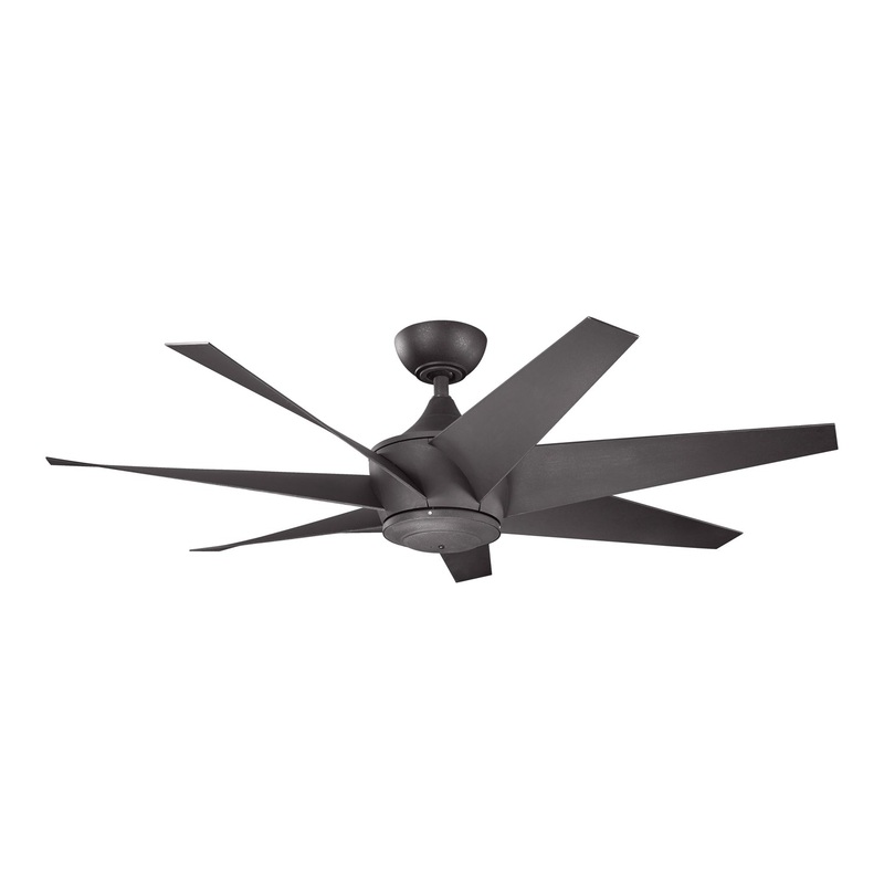 Kichler 310112DBK 54″ Ceiling Fan, Distressed Black