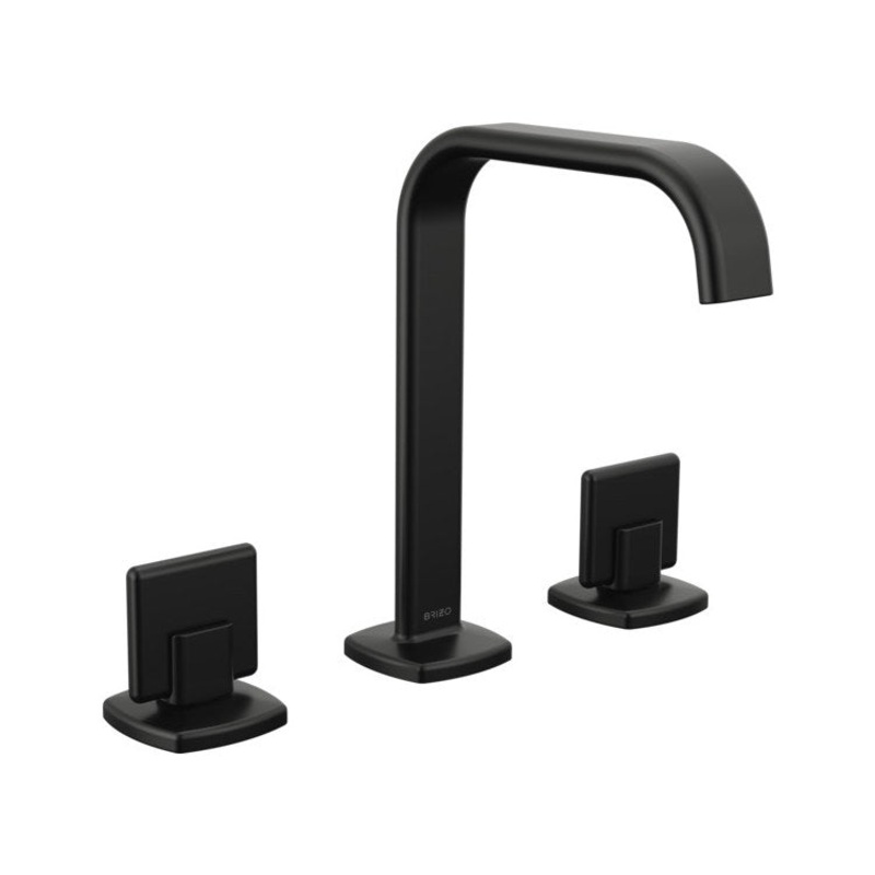 Lavatory Faucet Allaria Widespread 6-16 Inch Spread Less Handle ADA WaterSense Matte Black 1.2 Gallons per Minute Square