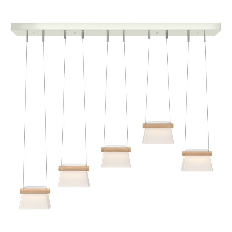More Cowbell LED Pendant Sterling Clear Glass with Frosted Diffuser (YE)