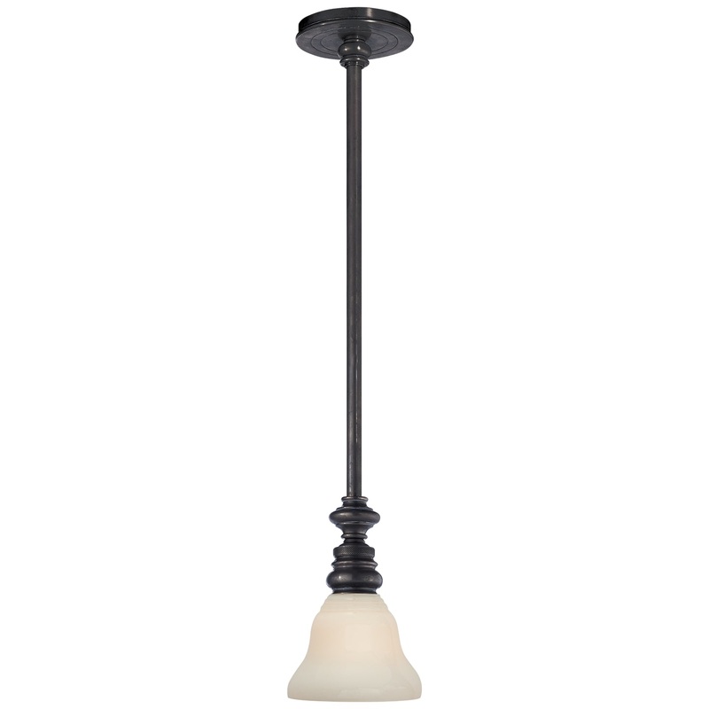 One Light Pendant from the Boston Collection in Bronze Finish by Visual Comfort Signature