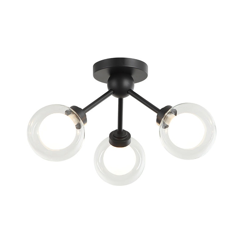 Solaris 3-Light Ceiling Mount Matte Black