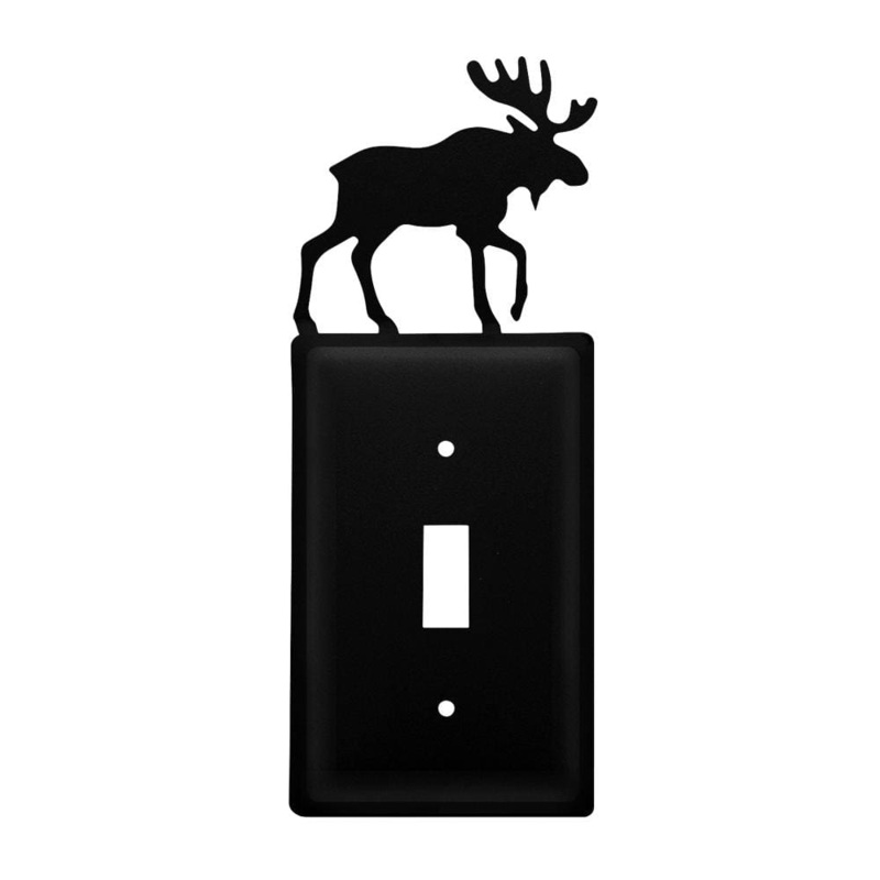 Village Wrought Iron ES-19 Single Moose Single Switch Cover