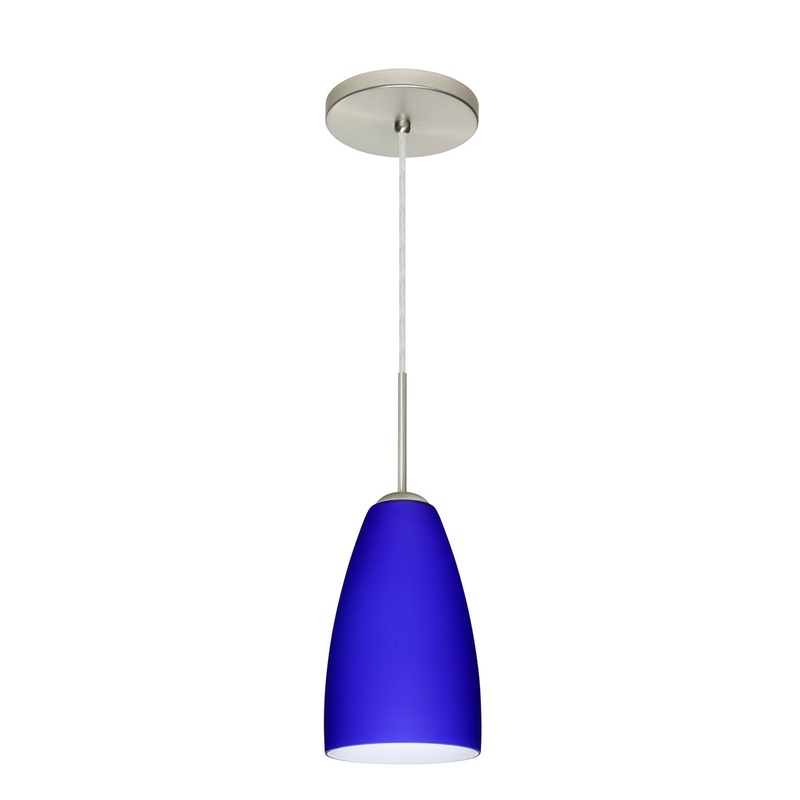 Besa 1JT-1511CM-SN Riva One Light Pendant Satin Nickel