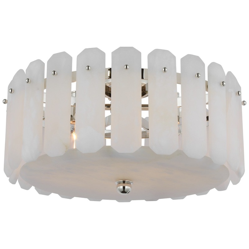 Four Light Flush Mount from the Bonnington Collection in Polished Nickel Finish by Visual Comfort Signature
