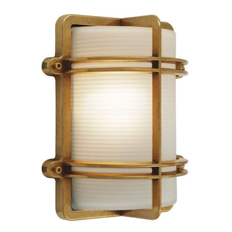 LED Outdoor Wall Mount from the Oceano Collection in Brass Finish by Stone Lighting