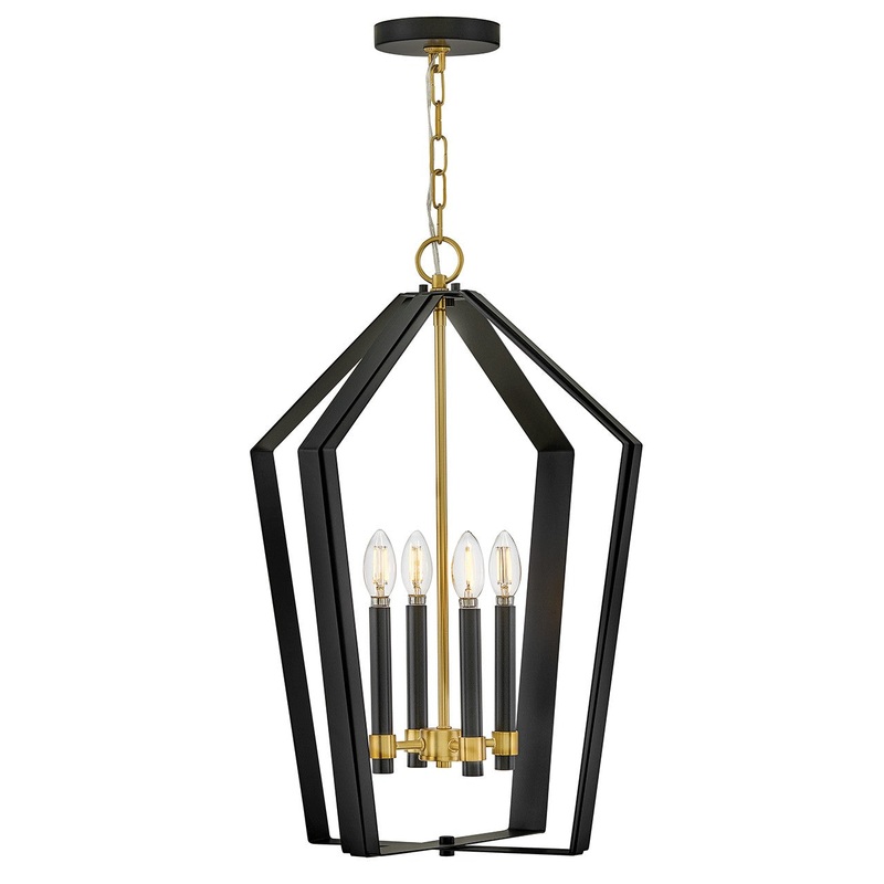 LED Pendant from the Sammi Collection in Black Finish by Lark