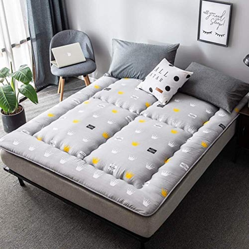 LJ Futon Tatami Materassino, Anti-Slip Giapponese Tatami Tatami Futon Futon Coprimaterasso Imbottito Dormire Pad Student (Color : A, Size : 180x200cm(71x79inch))