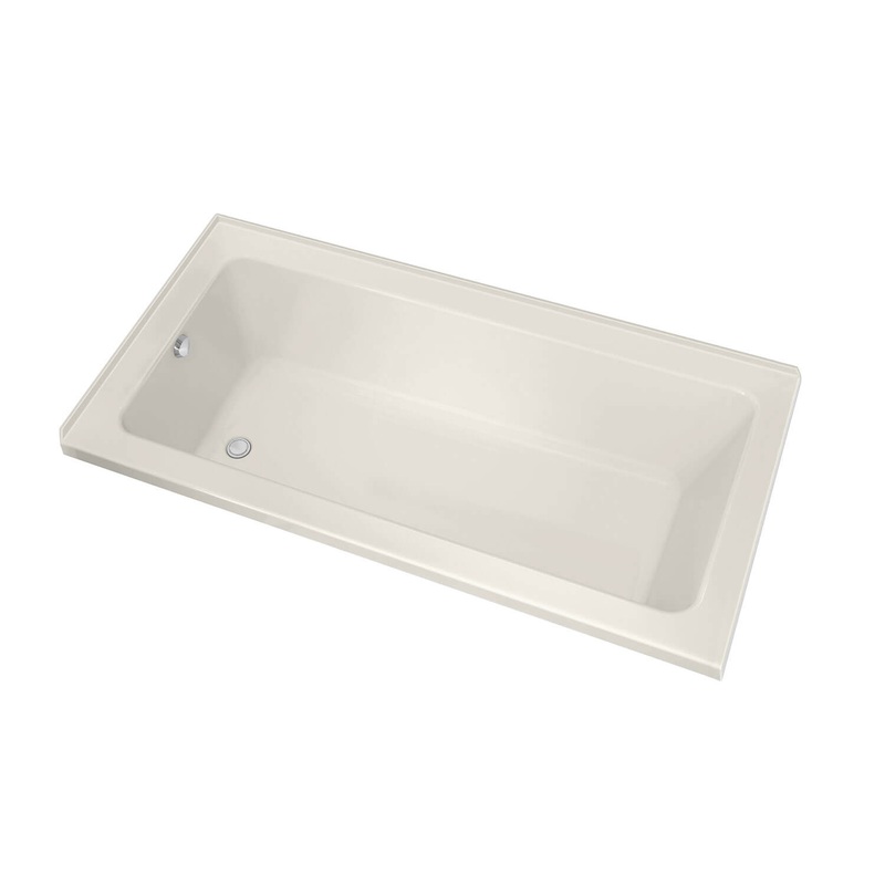 MAAX 106199-L-097-007 Pose Acrylic Corner Left Left-Hand Drain Combined Whirlpool & Aeroeffect Bathtub in Biscuit