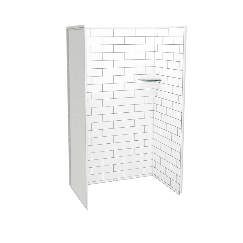MAAX 107459-301-526 Utile 4832 Composite Direct-to-Stud Three-Piece Alcove Shower Wall Kit in Metro Tux