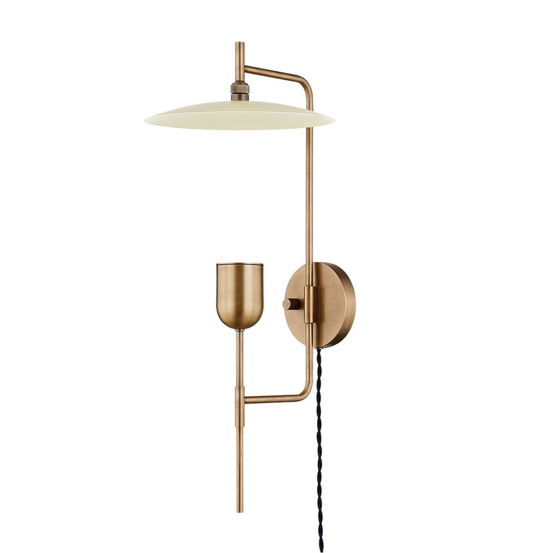 One Light Wall Sconce from the Manti Collection in Patina Brass Finish by Troy Lighting