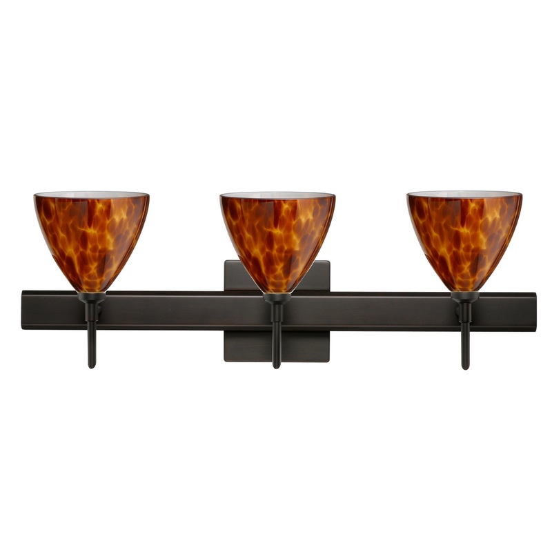 Three Light Wall Sconce from the Mia Collection in Bronze Finish by Besa