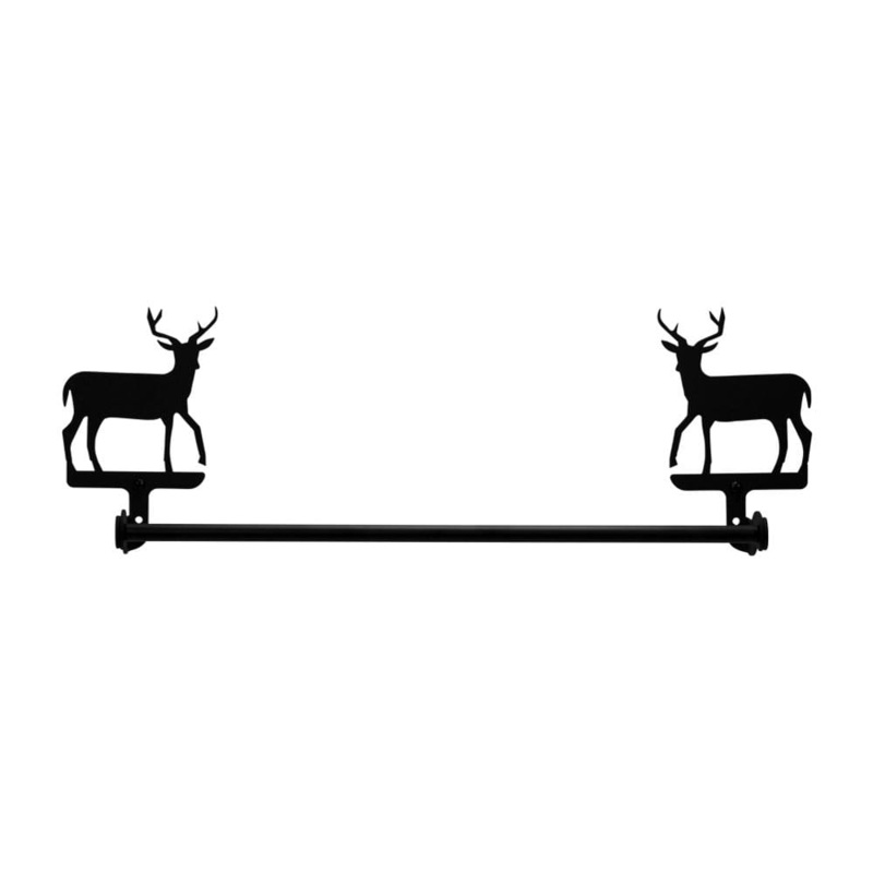 Village Wrought Iron TB-3-L Deer Towel Bar Large