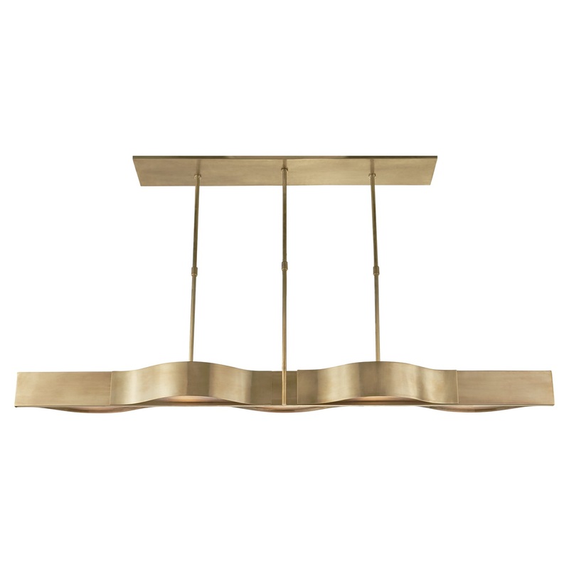 Five Light Pendant from the Avant Collection in Antique-Burnished Brass Finish by Visual Comfort Signature