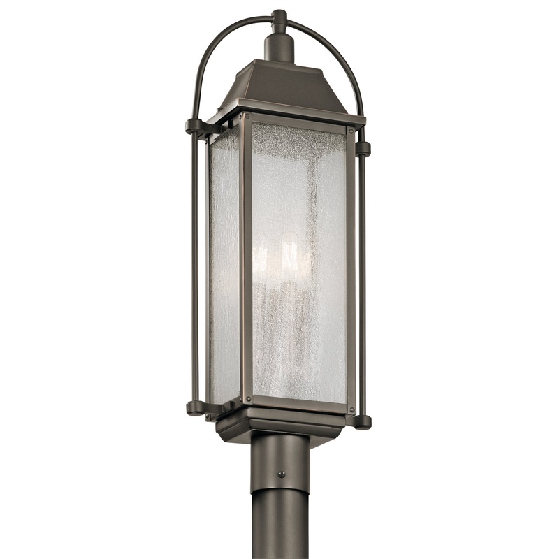 Four Light Outdoor Post Mount from the Harbor Row Collection in Olde Bronze Finish by Kichler