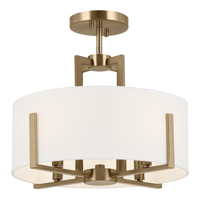 Kichler 52591CPZ Four Light Pendant/Semi Flush, Champagne Bronze