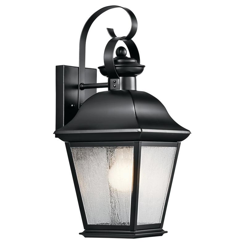 Kichler 9708BK One Light Outdoor Wall Mount, Black