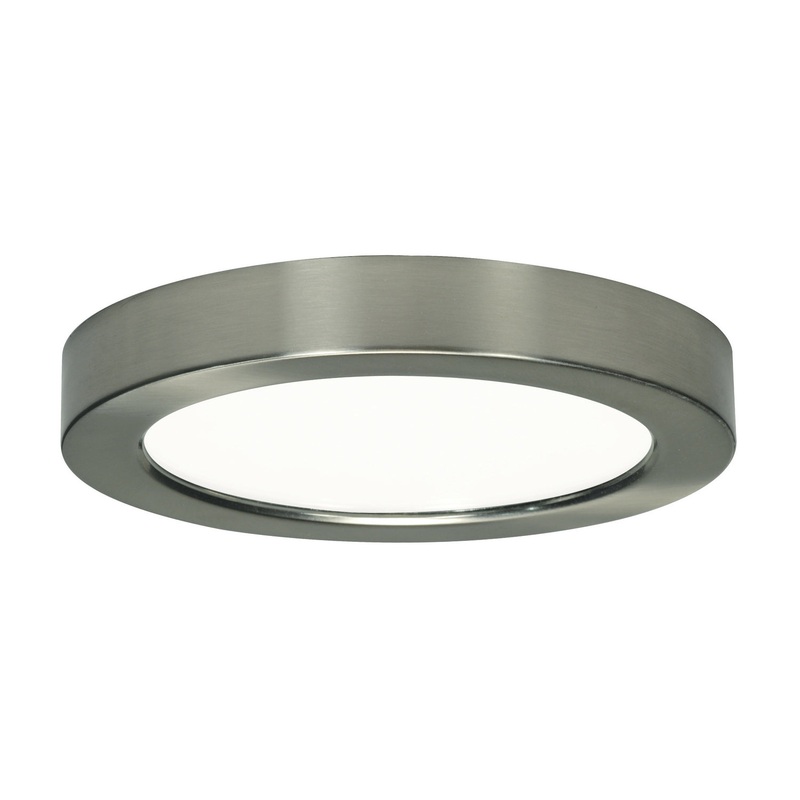 LED Flush Mount in Brushed Nickel Finish by Satco