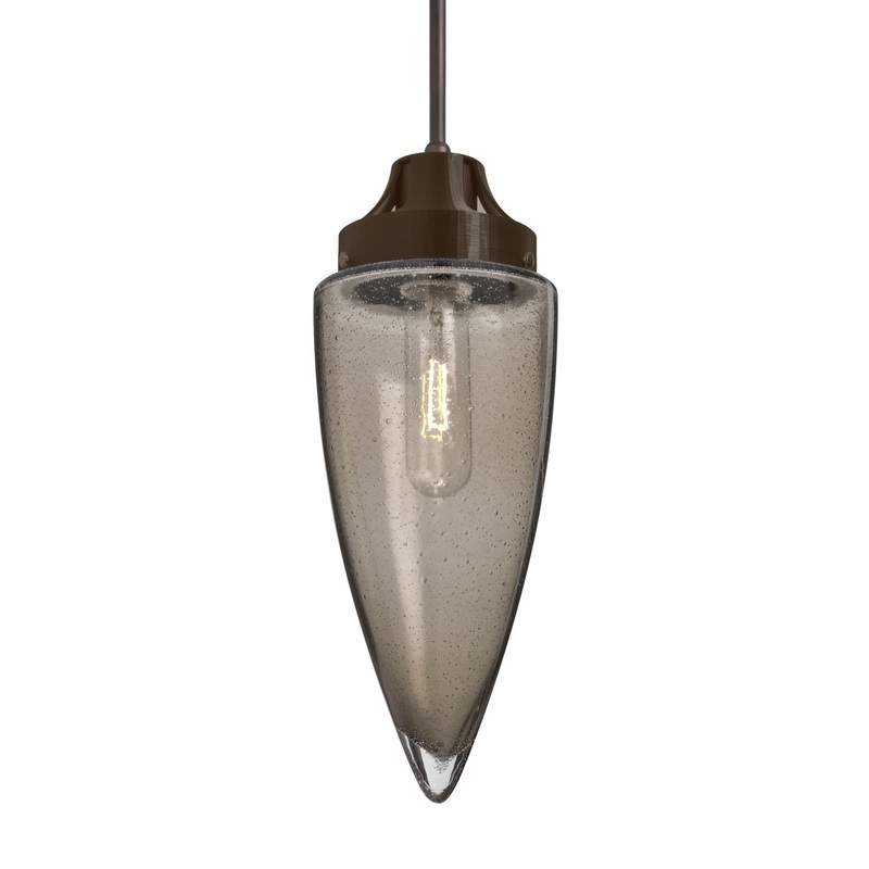 One Light Pendant from the Sulu Collection in Bronze Finish by Besa