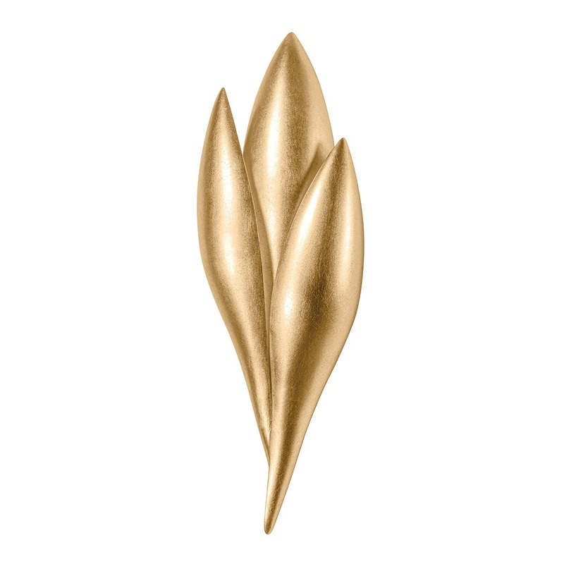 One Light Wall Sconce from the Rose Collection in Vintage Gold Leaf Finish by Troy Lighting