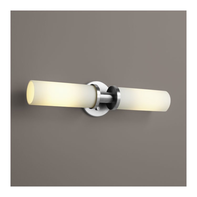 Pebble Two-Light Bathroom Vanity Fixture – Satin Nickel