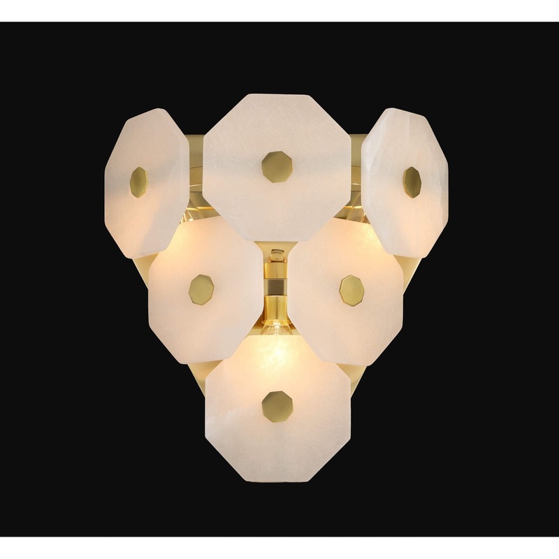 Spain 3-Light Wall Sconce Brass