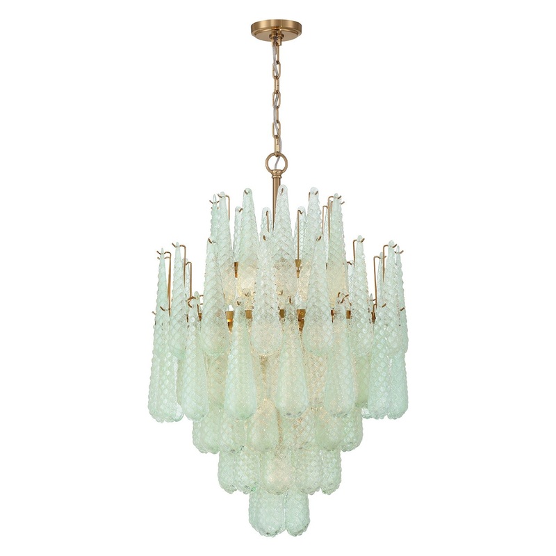 16 Light Chandelier from the Ollie Collection in Aged Brass Finish by Crystorama