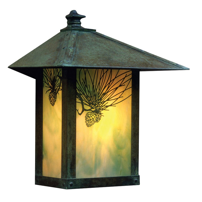 Arroyo EW-16PFGW-VP Evergreen One Light Wall Mount Verdigris Patina