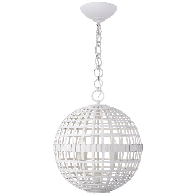 Four Light Lantern from the Mill Collection in Plaster White Finish by Visual Comfort Signature