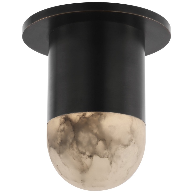 LED Flush Mount from the Melange Collection in Bronze Finish by Visual Comfort Signature