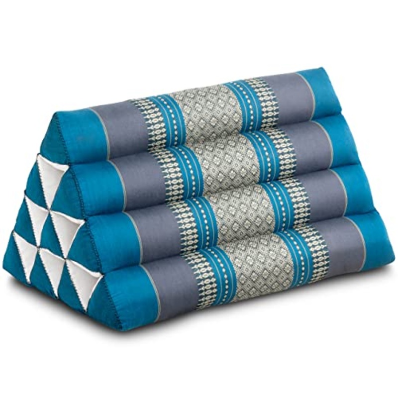 livasia | Cuscino Triangolare thailandese | Sostegno della Schiena e della nuca | Cuscino Relax dai Colori allegri