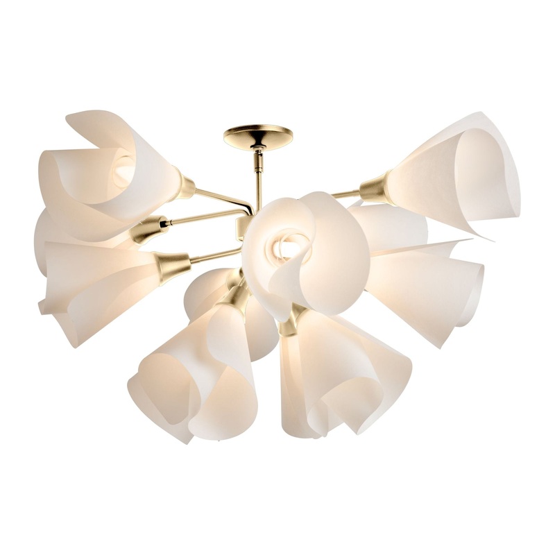 Mobius 12-Light Semi-Flush Modern Brass