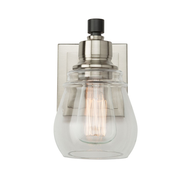 Nelson Wall Sconce – Black and Brushed Nickel
