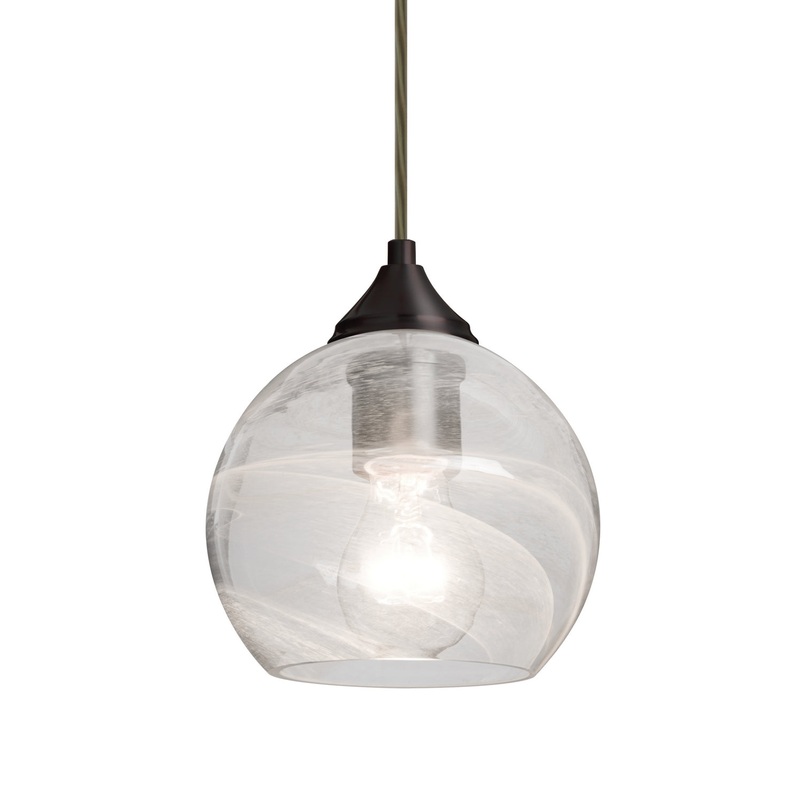 One Light Pendant from the Jilly Collection in Bronze Finish by Besa