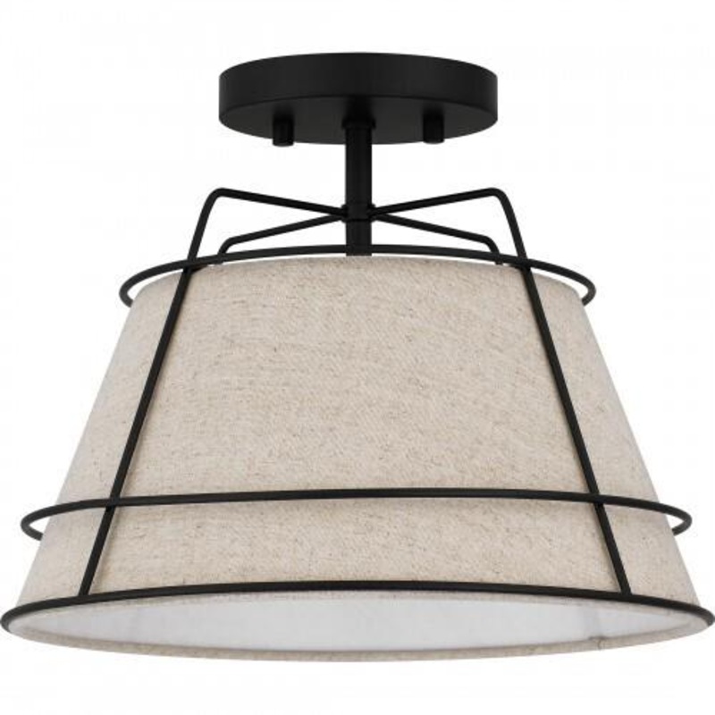 Quoizel QSF5629MBK Quoizel Semi-Flush Mount Semi flush 1 light matte black Semi-Flush Mount