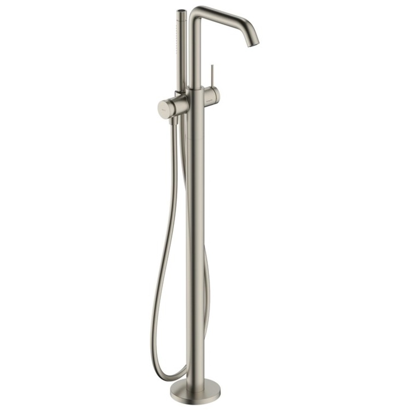 Tub Filler Tecturis S Freestanding with Handshower 1 Lever WaterSense Brushed Nickel