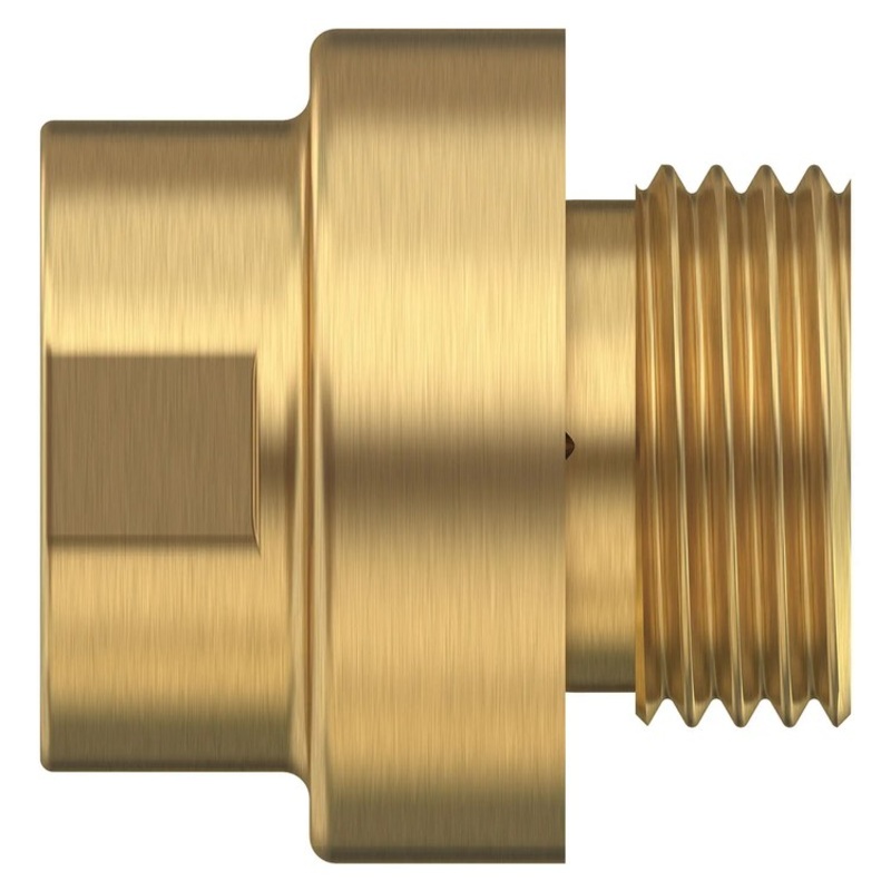 Vacuum Breaker Inline Universal Brass 1/2 IN NPT Brushed Cool Sunrise for Handshower