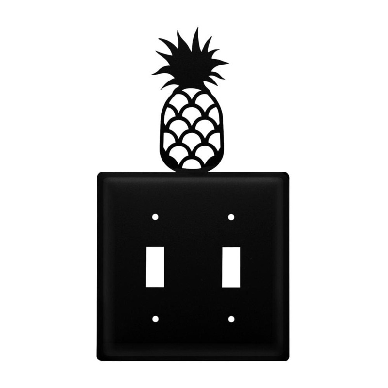 Village Wrought Iron ESS-44 Double Pineapple Double Switch Cover