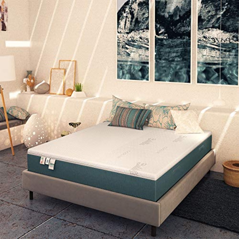 Baldiflex Emporio Materasso Una Piazza e Mezza Memory Plus Top Fresh 120×190 cm Alto 25 cm, Fodera Sfoderabile Estate Cooler, Inverno Aloe