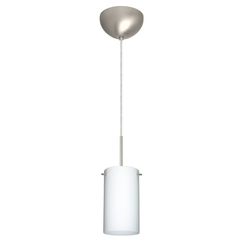 Besa 1BC-440407-LED-SN Stilo One Light Pendant Satin Nickel