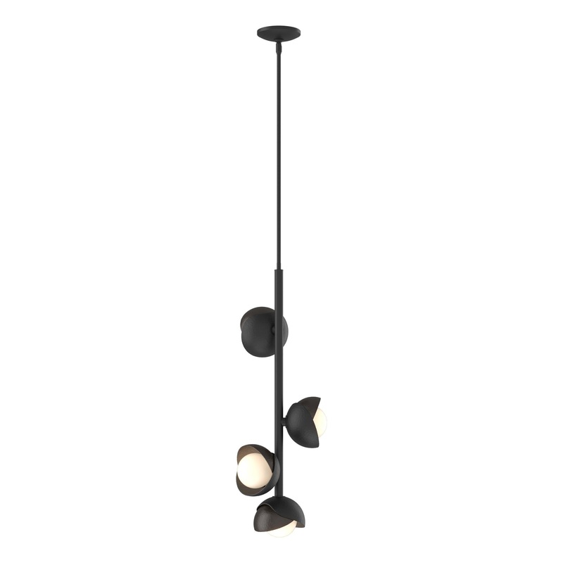 Brooklyn 4-Light Double Shade Vertical Pendant Black Oil Rubbed Bronze