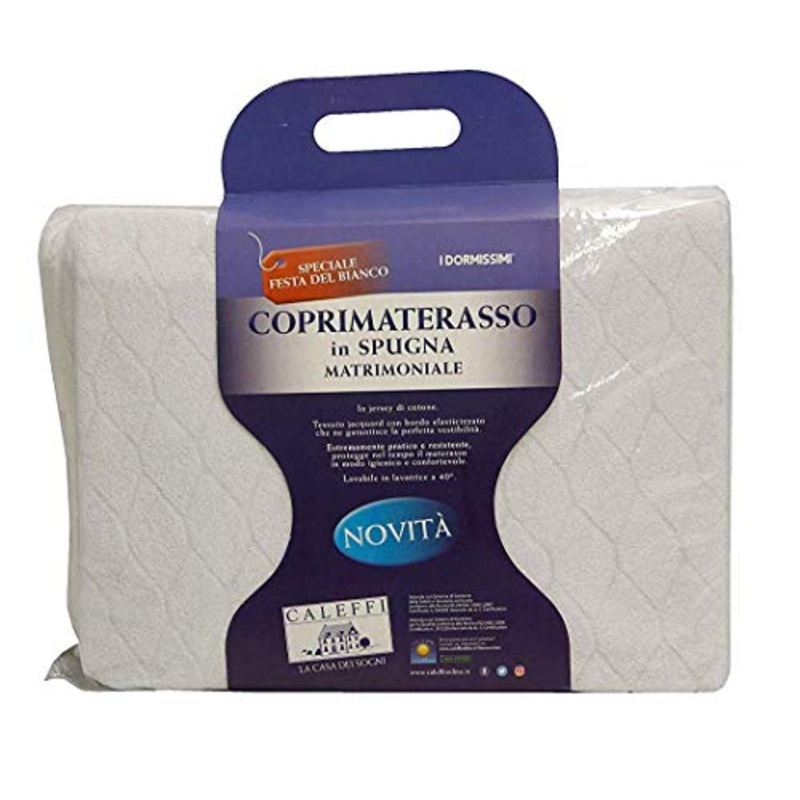 Caleffi 11630, Spugna Coprimaterasso Jersey per Matrimoniale Letto, Taglia Unica