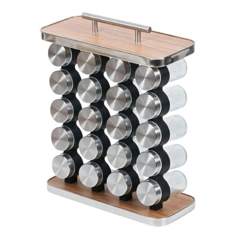 CARLA HOME 20-Jar Spice Rack Organizer Storage for Kitchen Countertop or Cabinet