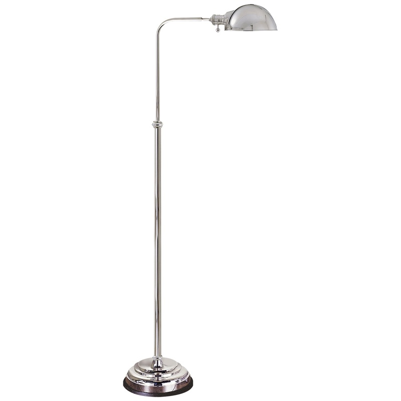 One Light Floor Lamp from the Apothecary Collection in Polished Nickel Finish by Visual Comfort Signature